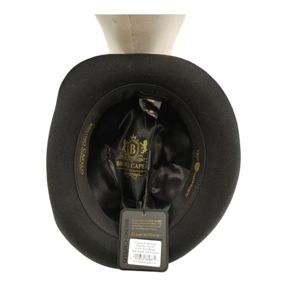MEN'S BRUNO CAPELO CAESAR COLLECTION TWO TONE 100% WOOL FEDORA HAT CA351. - Picture 8 of 8